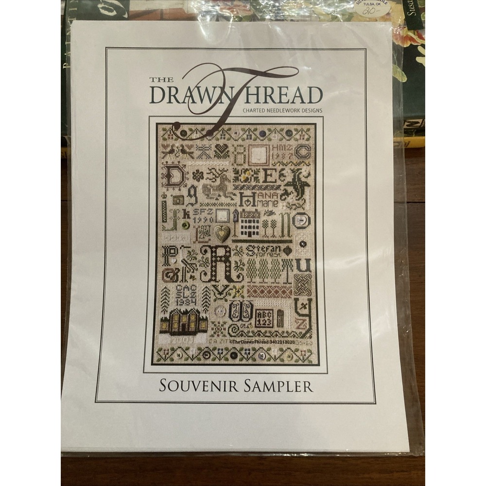 New DRAWN THREAD SOUVENIR SAMPLER Charted Needlework Designs Pattern